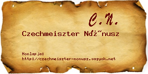 Czechmeiszter Nónusz névjegykártya